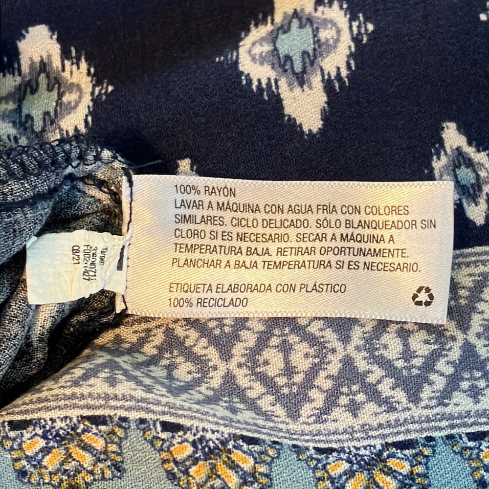 Knox Rose bohemian medallion kimono blue size S/XS - Picture 12 of 14